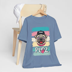 Funny Pug Team Tee - Unisex Short Sleeve Jersey T-Shirt
