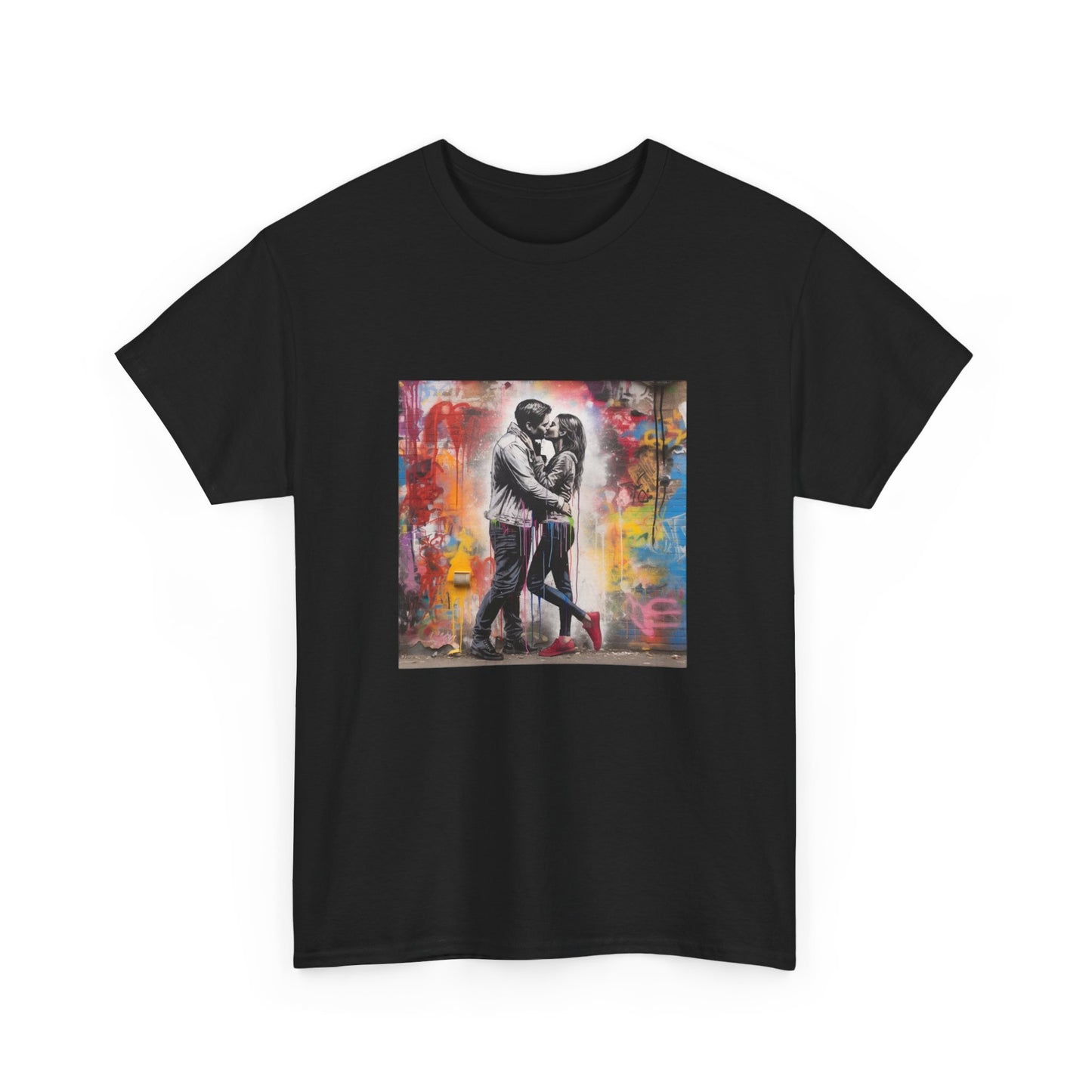 Love in Color Unisex Heavy Cotton Tee - Modern Art Graphic T-Shirt