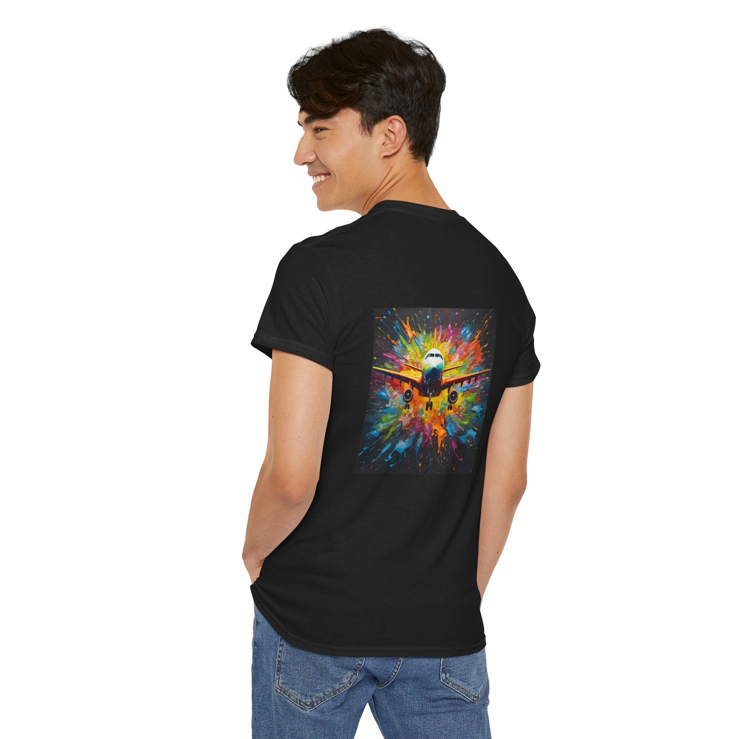 Vibrant Unisex Heavy Cotton Tee - Colorful Music & Travel Art