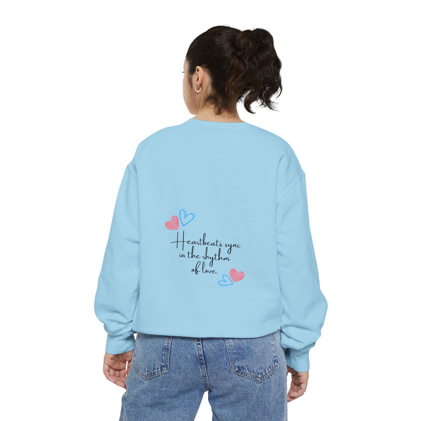 Heartfelt Love Sweatshirt - Unisex Garment-Dyed Sweatshirt for Comfort and Connection