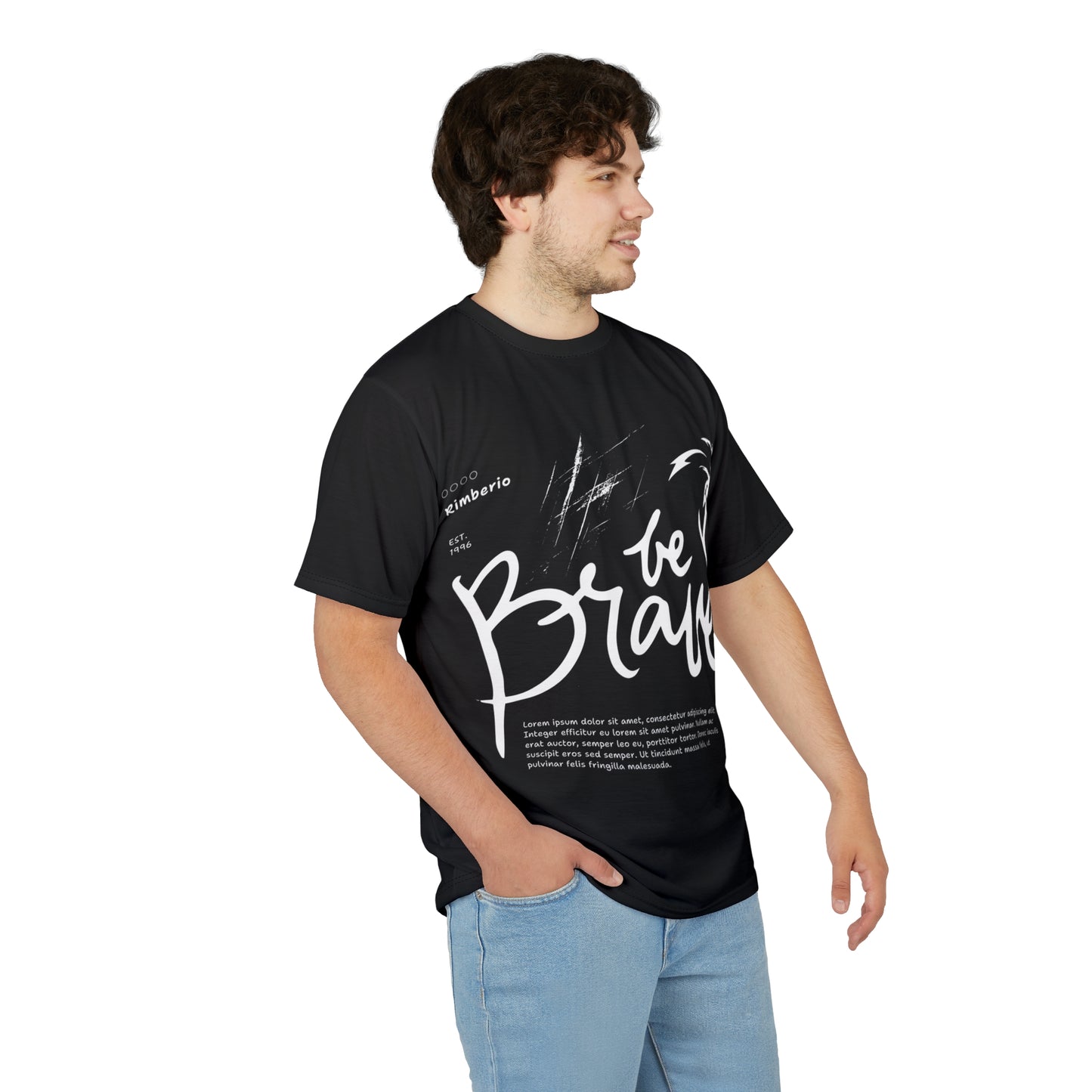 Inspirational Lion Graphic Unisex Tee - 'Be Brave'