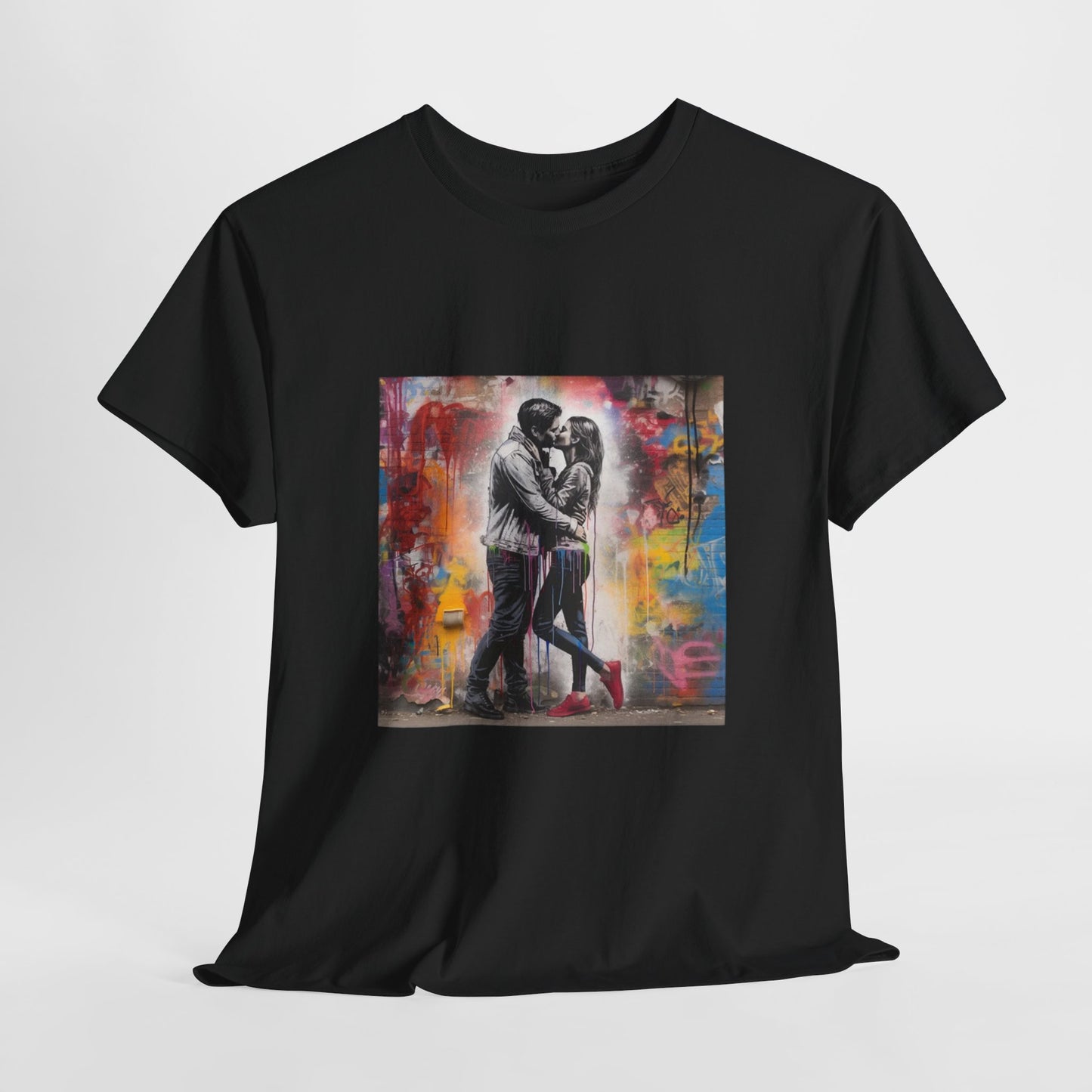 Love in Color Unisex Heavy Cotton Tee - Modern Art Graphic T-Shirt