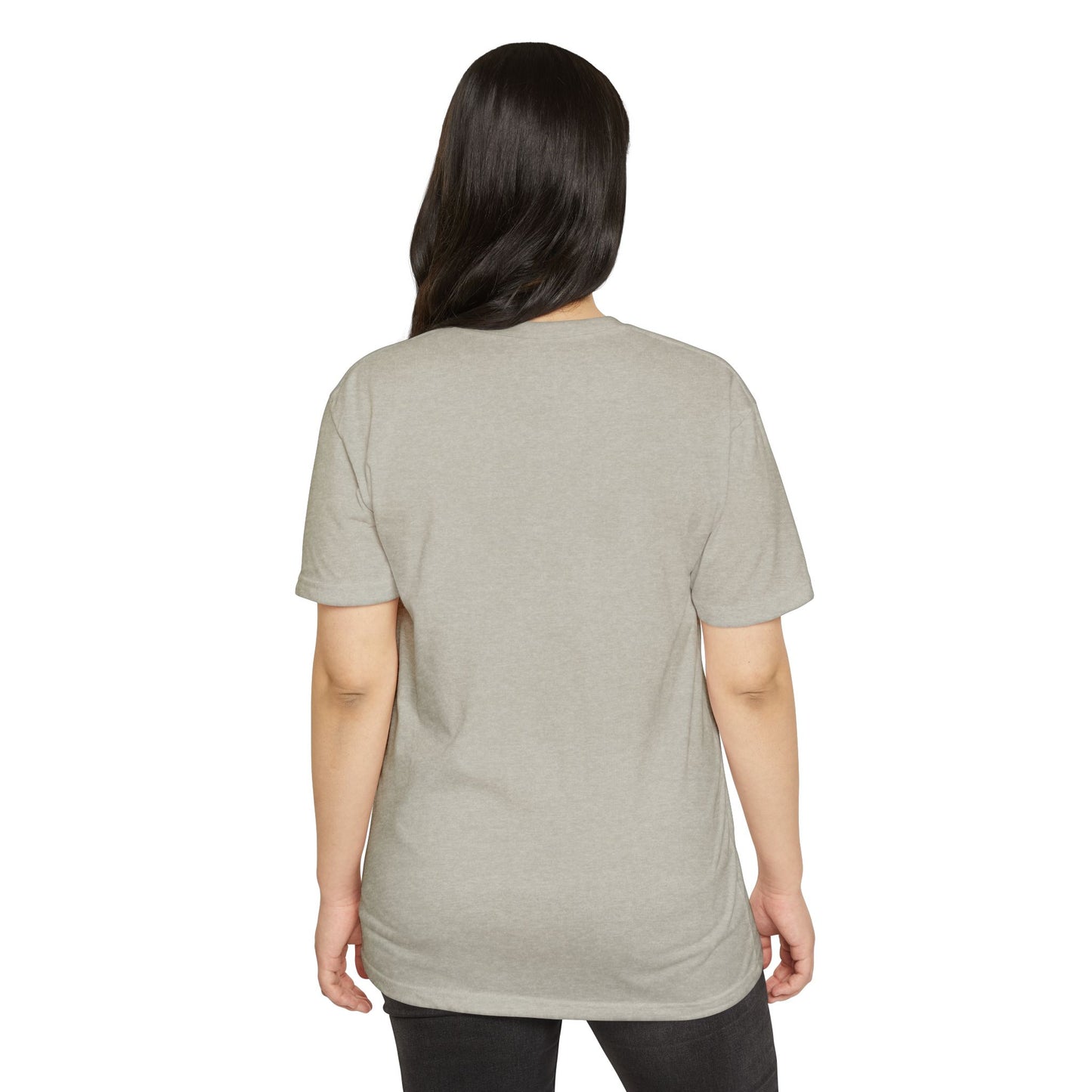 Nature-Inspired Unisex CVC Jersey T-Shirt with Mountain Design