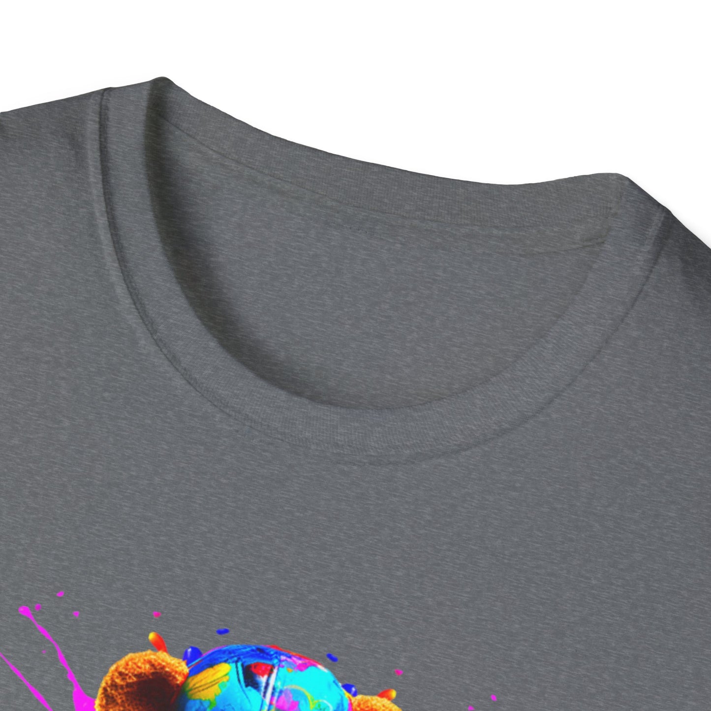 Vibrant Bear Graphic Unisex Softstyle T-Shirt - Perfect for Casual Wear and Gifts