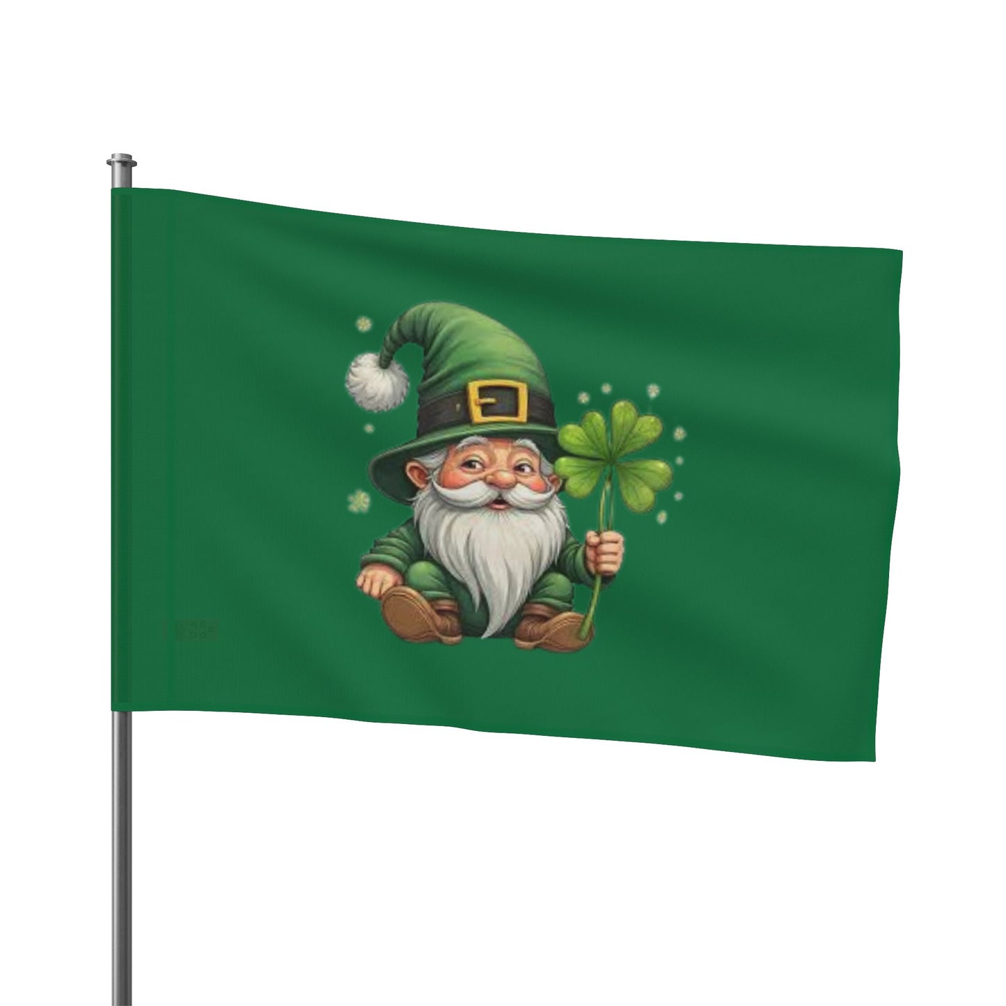 St. Patrick's Day Gnome Flag - Lucky Clover Decor