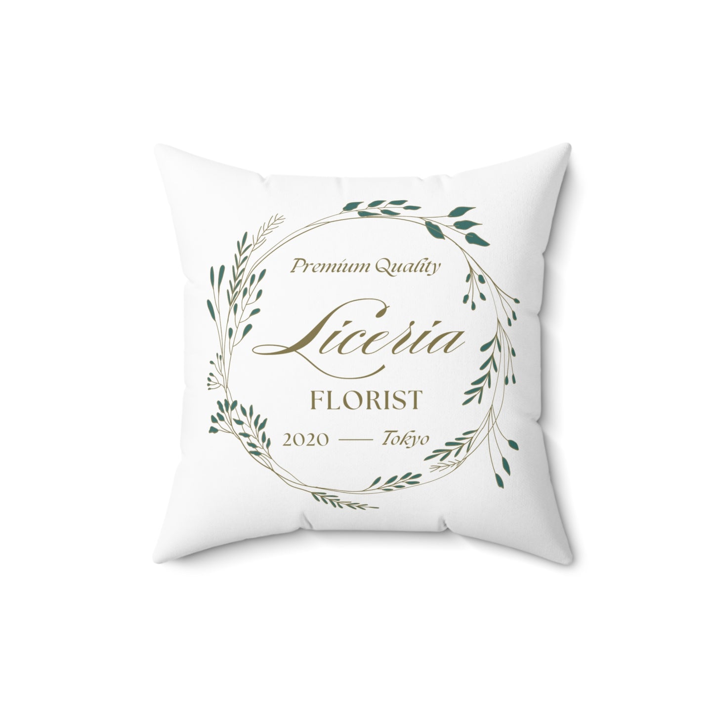 Elegant Floral Pillow for Florists - Customizable Spun Polyester Square Cushion