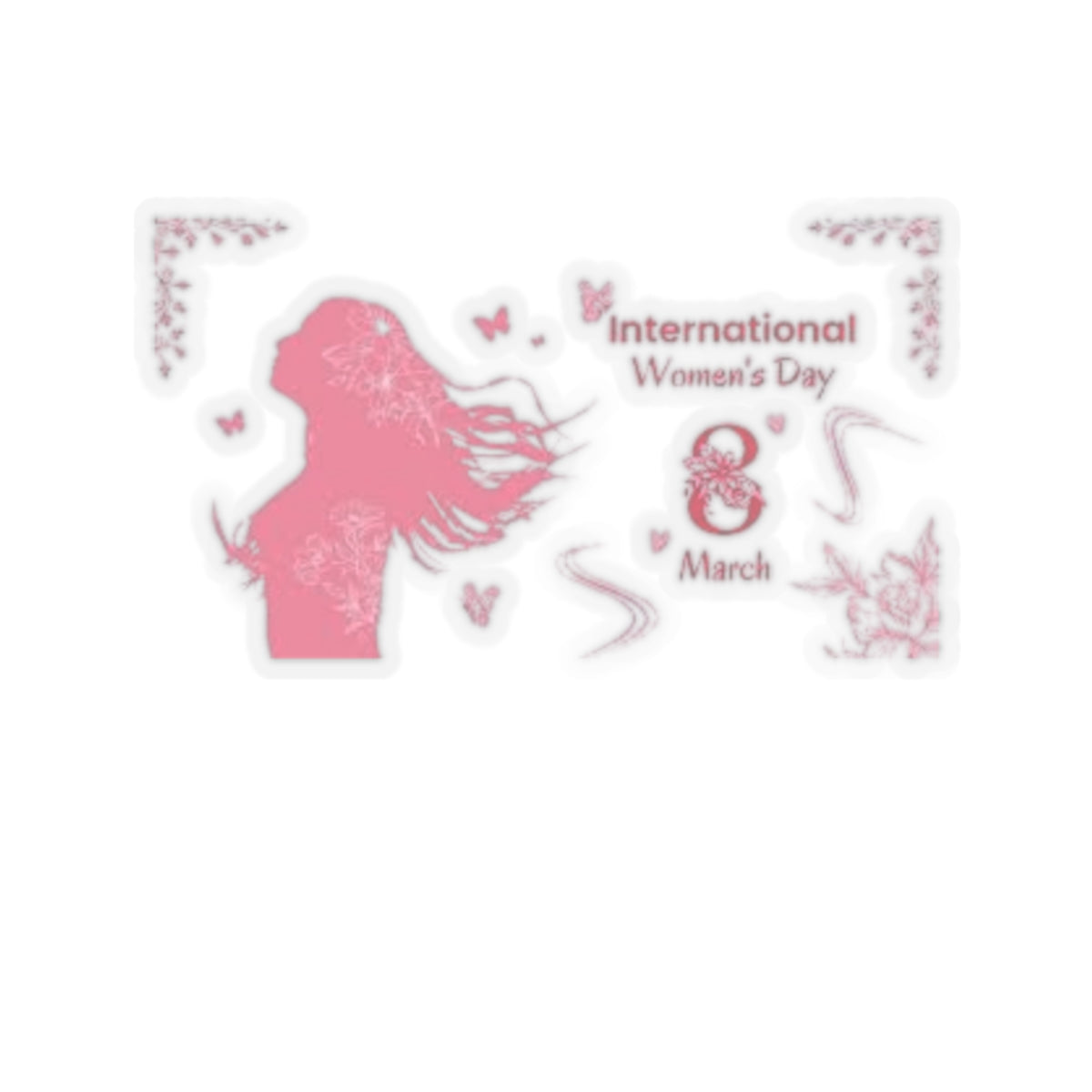 Empowering International Women's Day Kiss-Cut Stickers