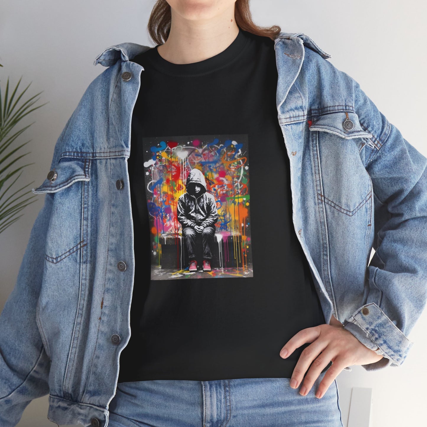 Vibrant Urban Art Unisex Heavy Cotton Tee