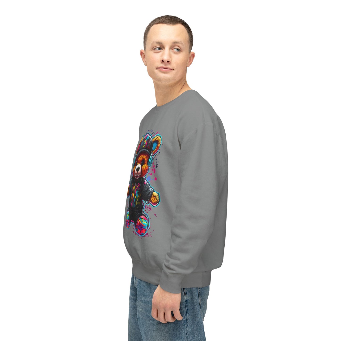 Colorful Bear Graphic Unisex Sweatshirt - Perfect for Casual Comfort