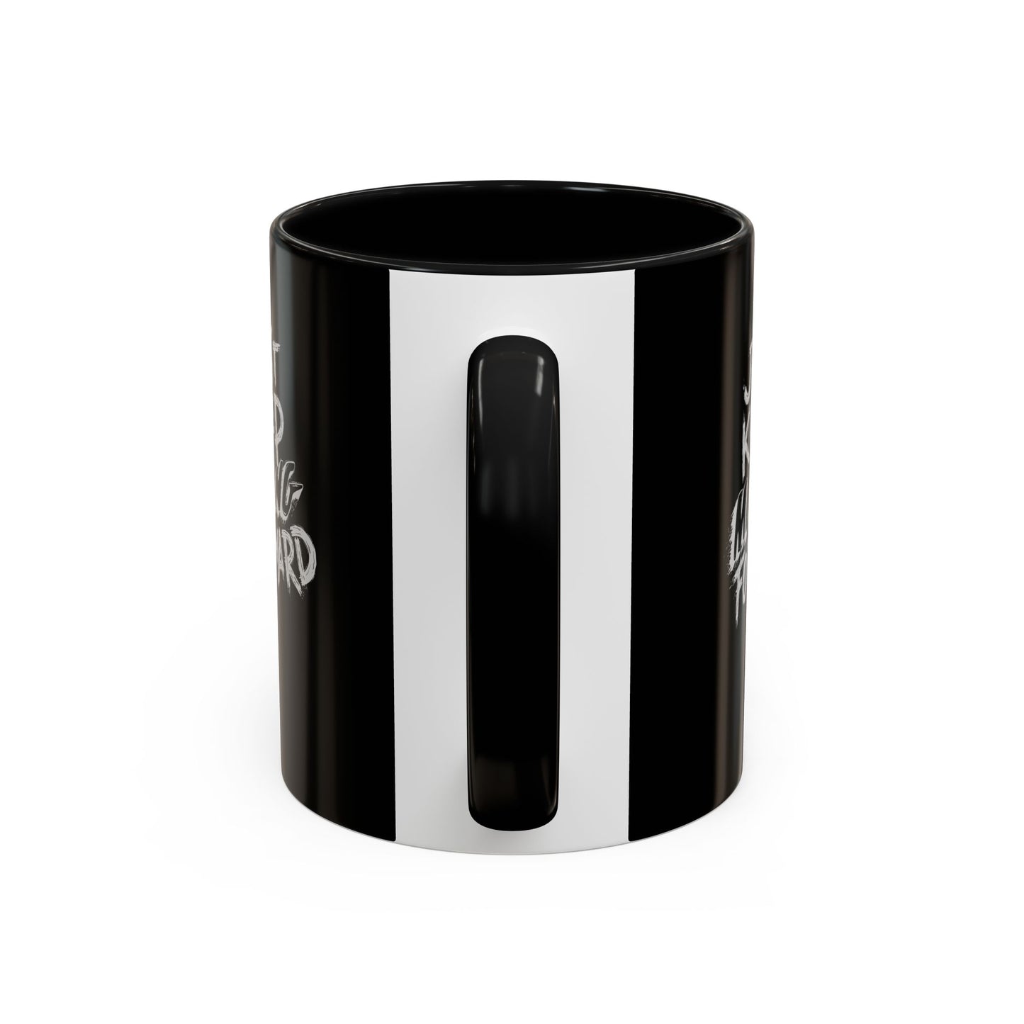 Inspirational Coffee Mug - "Just Keep Moving Forward" - Motivational Black Accent Mug for Daily Inspiration