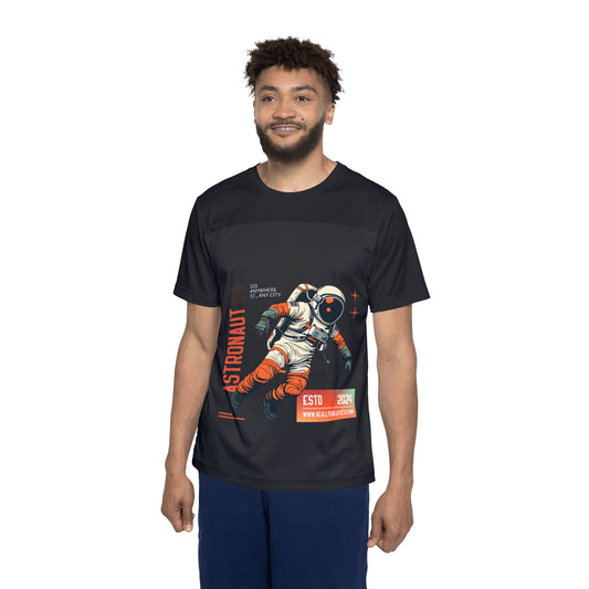 Men's Astronaut Sports Jersey - ESTD 2024, Space-Themed Athletic Wear