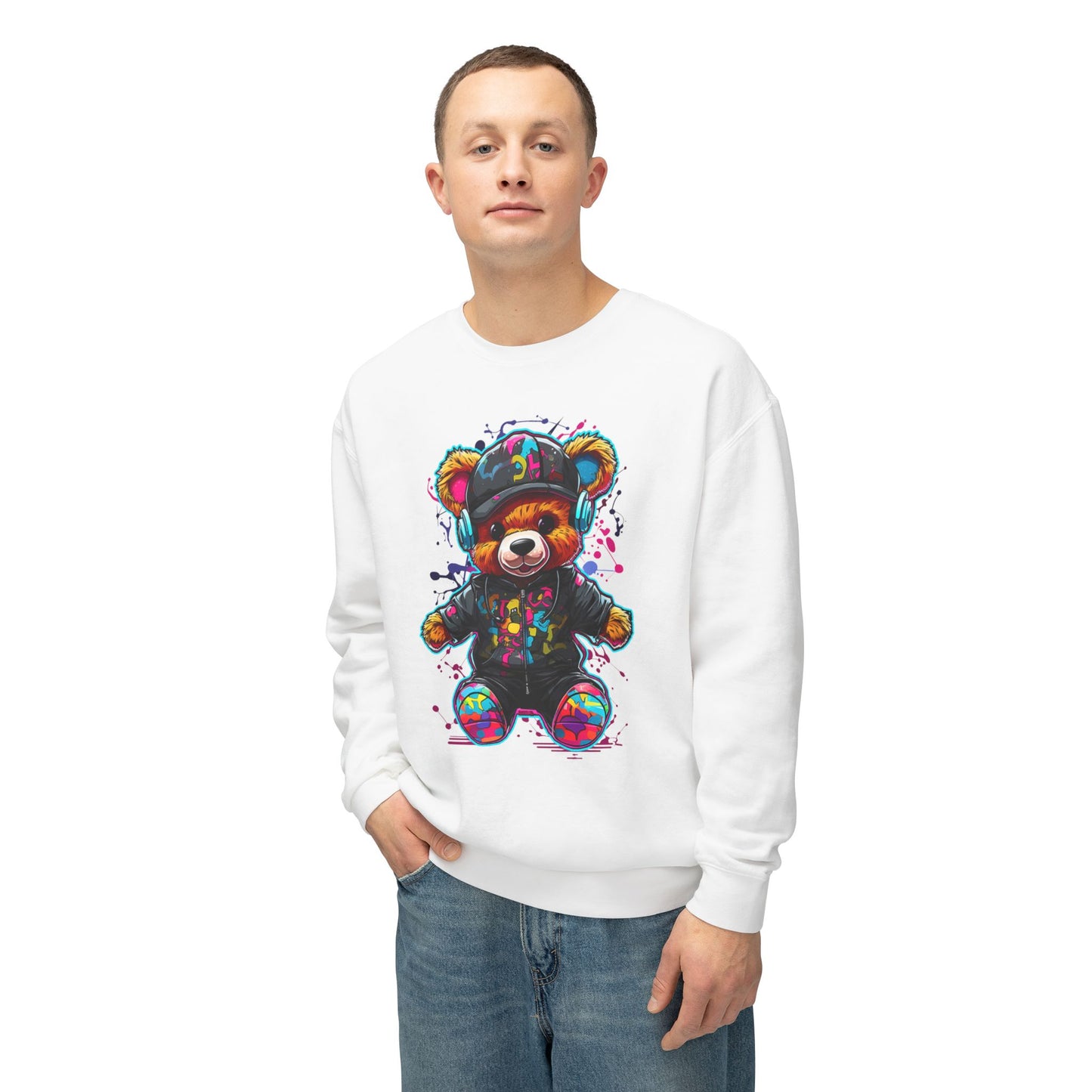 Colorful Bear Graphic Unisex Sweatshirt - Perfect for Casual Comfort