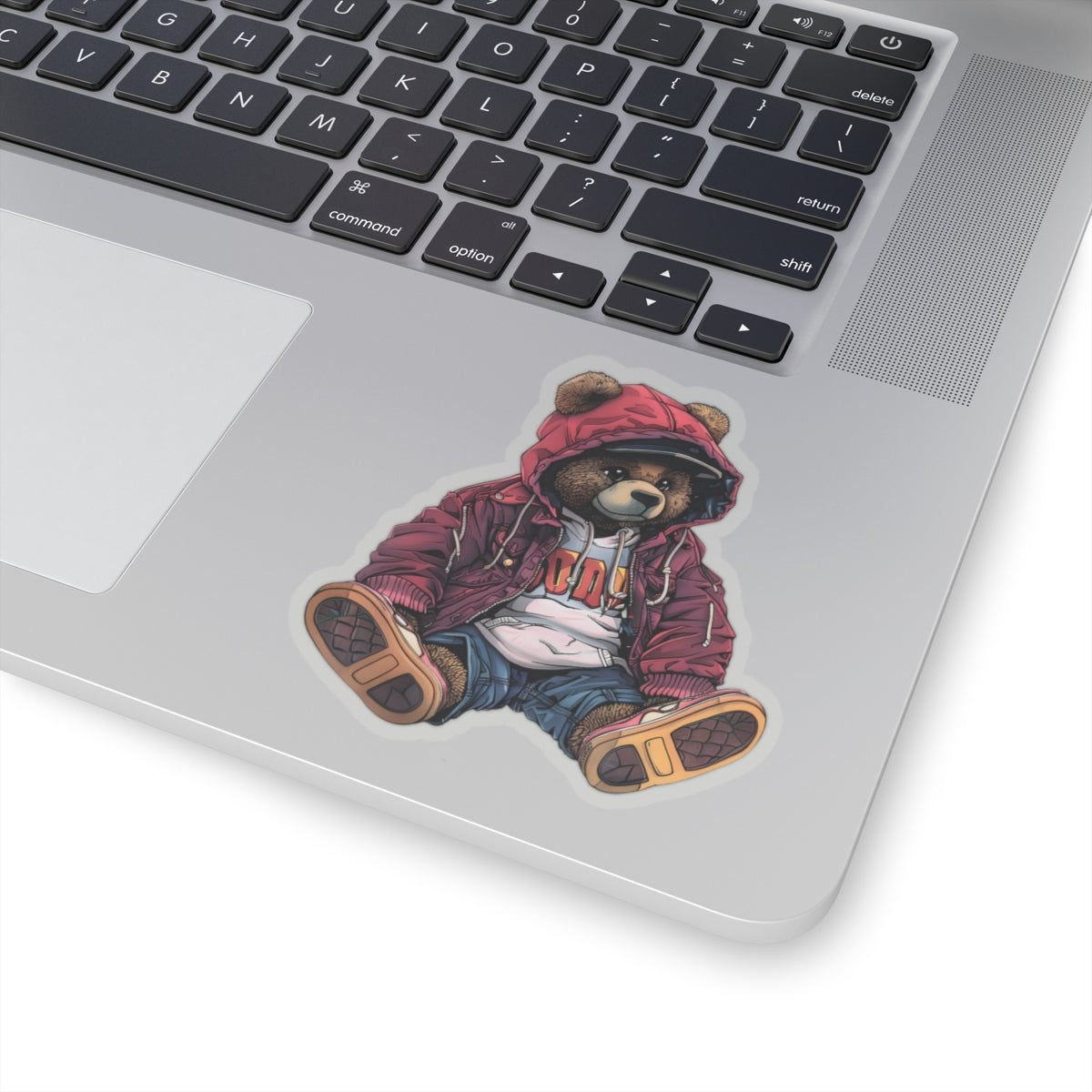 Cool Bear Kiss-Cut Stickers - Trendy Bear Design for Laptops and Notebooks