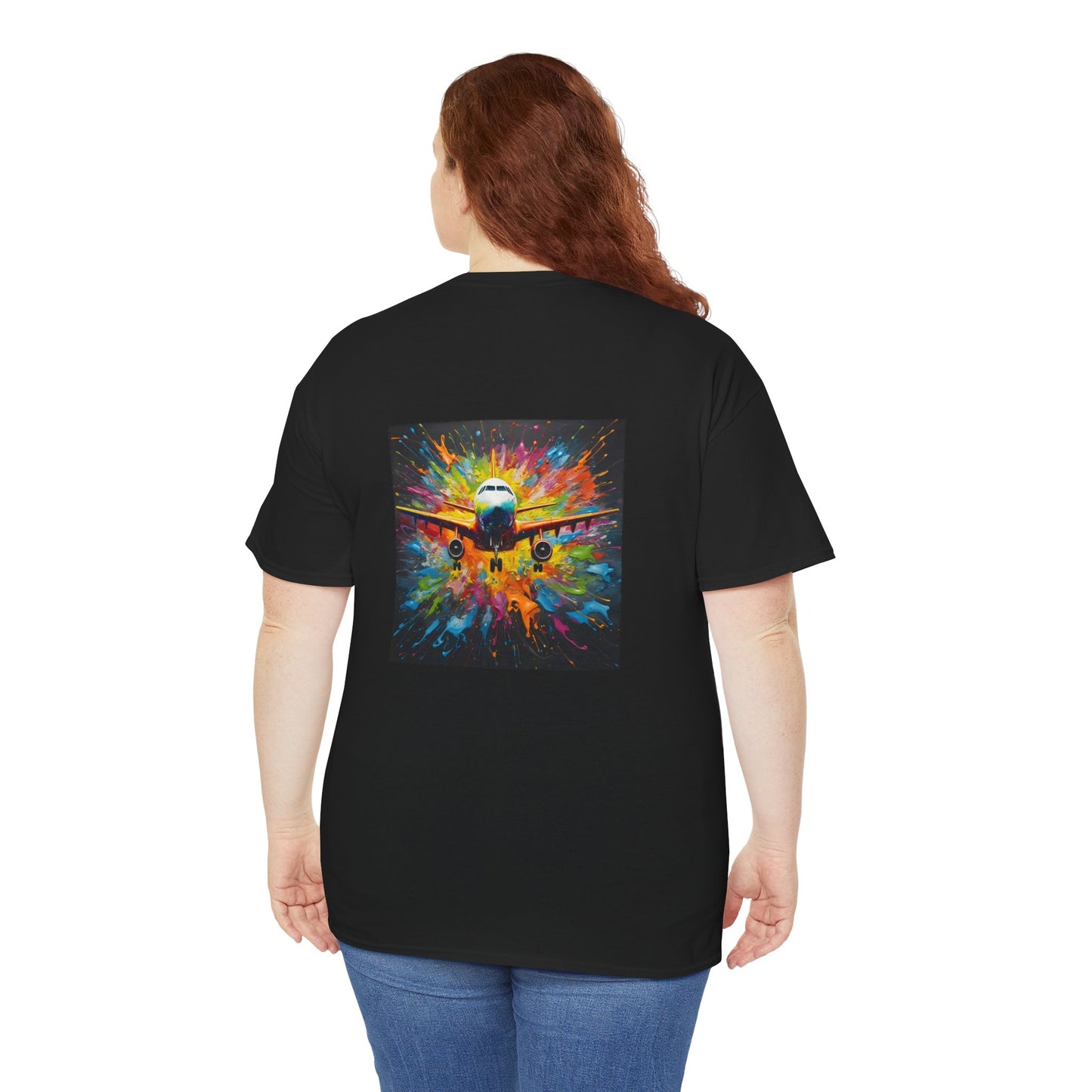 Vibrant Unisex Heavy Cotton Tee - Colorful Music & Travel Art