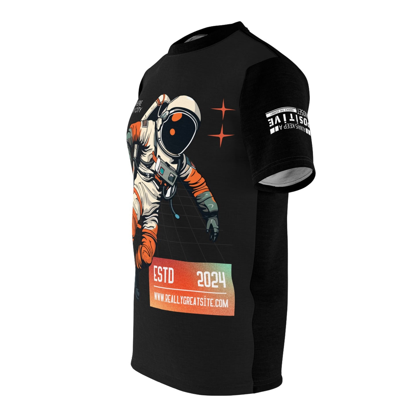 Astronaut Adventure Unisex Cut & Sew Tee - Space Exploration Design, Perfect for Sci-Fi Fans