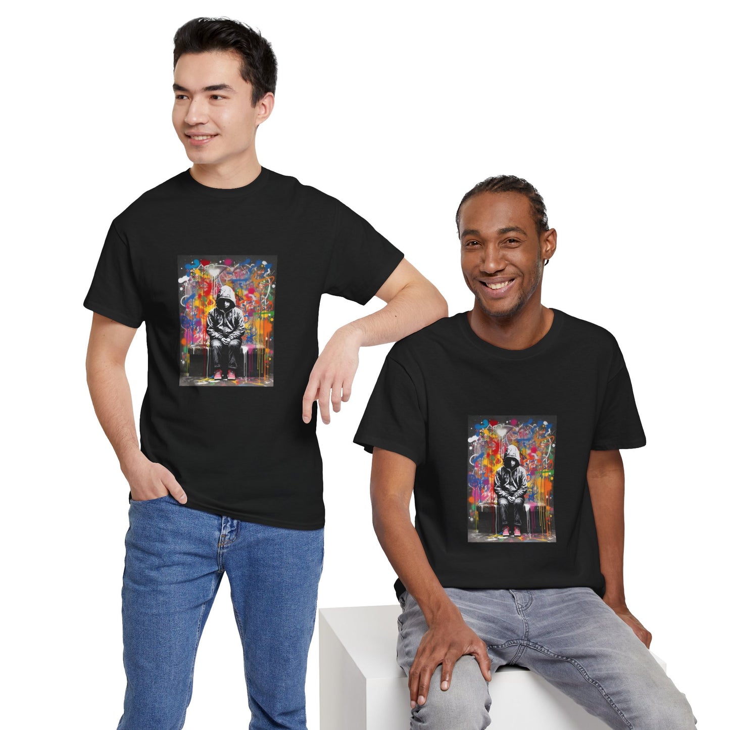 Vibrant Urban Art Unisex Heavy Cotton Tee