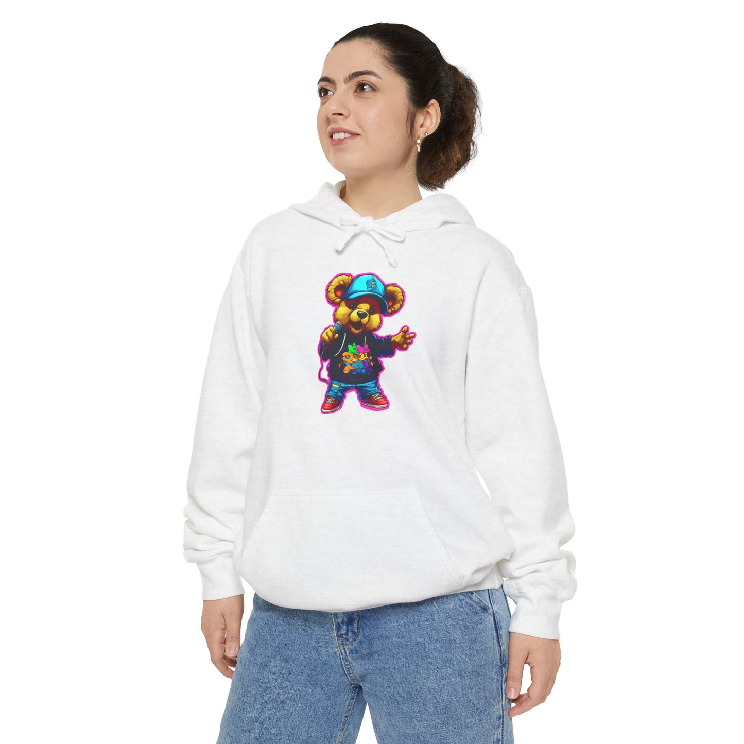 Colorful Bear Graphic Unisex Hoodie - Streetwear Style