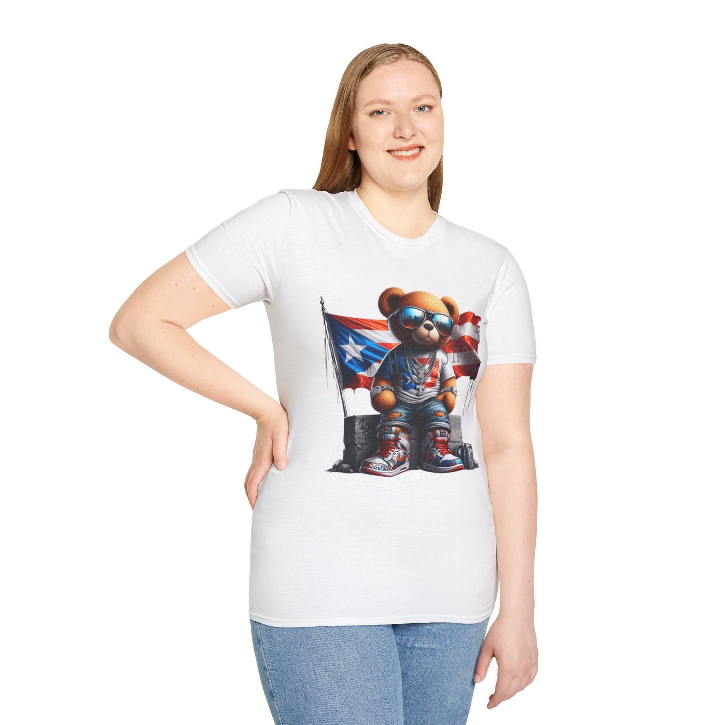 Cool Teddy Bear Graphic Unisex Softstyle T-Shirt