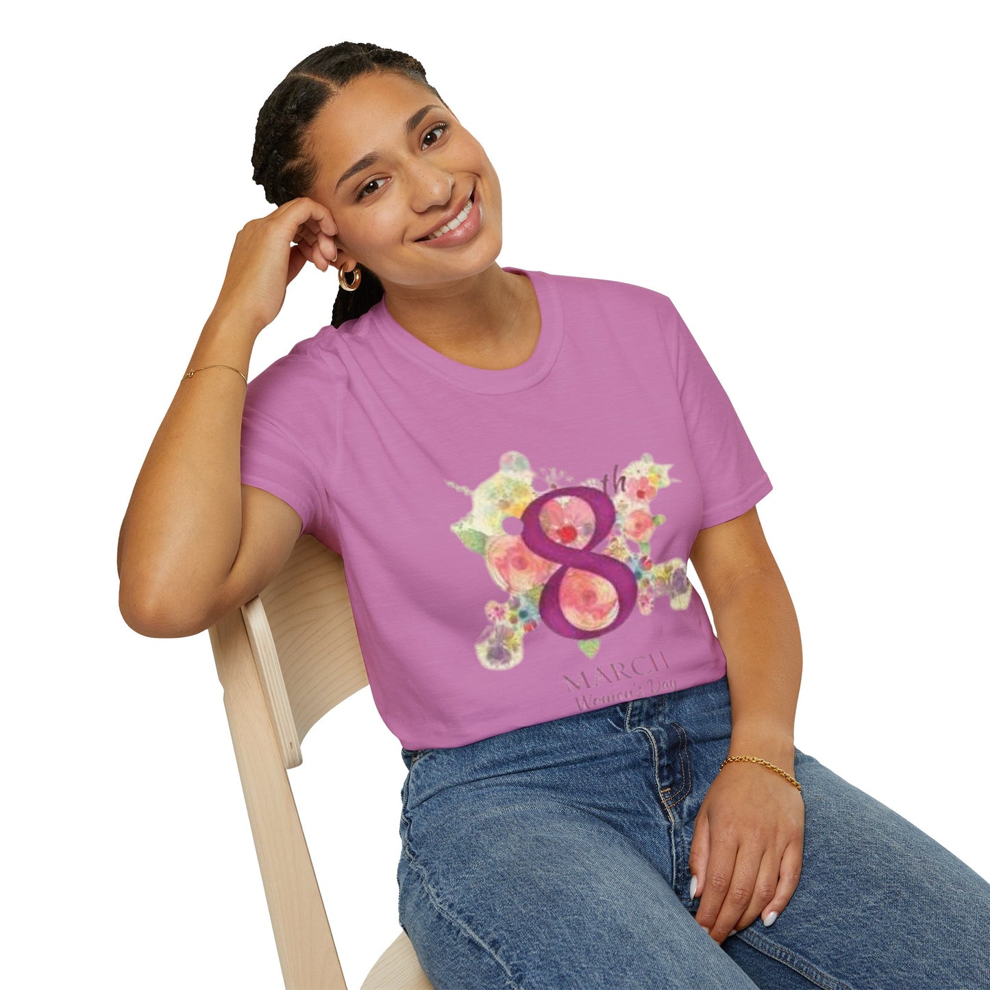 Women’s Day Floral T-Shirt - Celebrate 8th March with Style