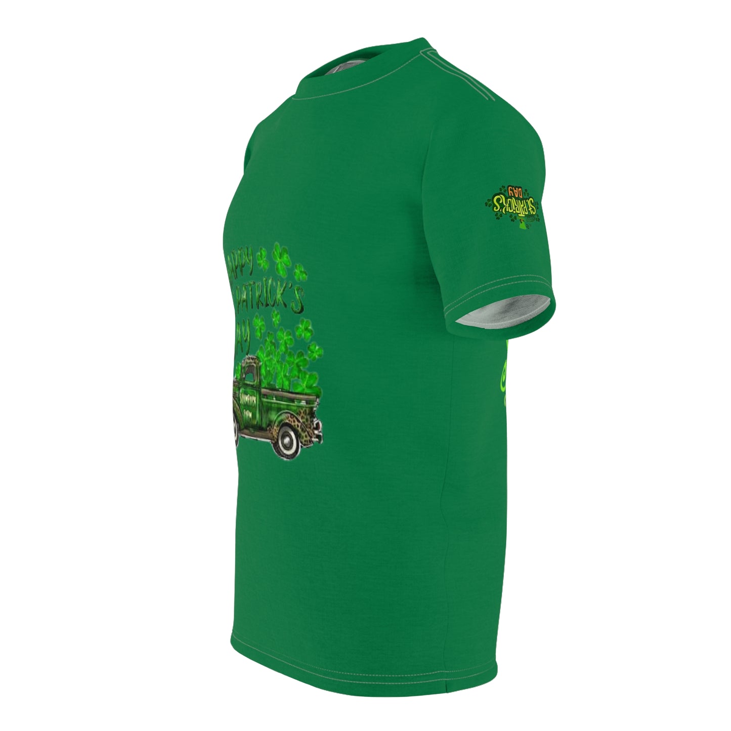 Happy St. Patrick's Day Unisex Cut & Sew Tee - Shamrock Design