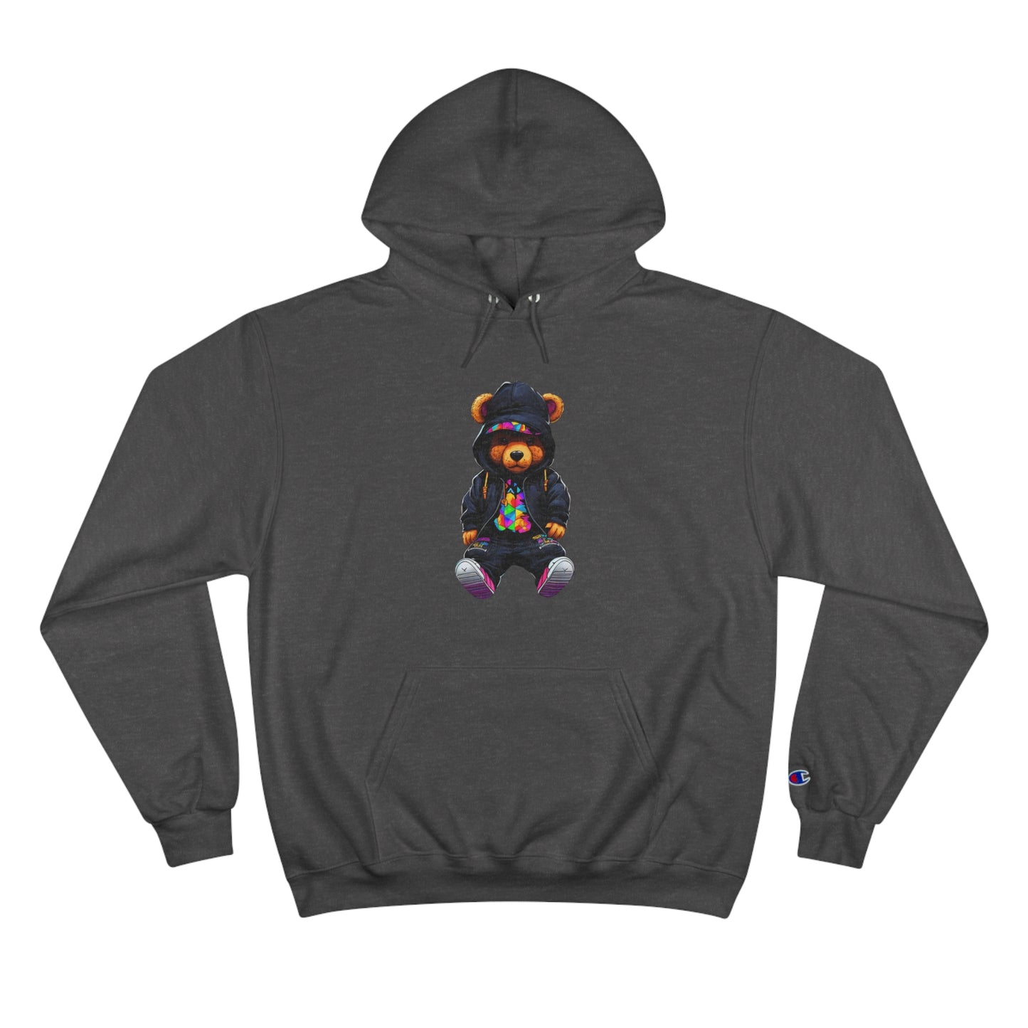 Cute Teddy Bear Champion Hoodie - Cozy Streetwear for Kids and Teens