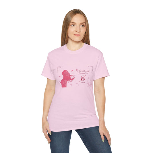 International Women's Day Unisex Ultra Cotton Tee - Celebrating Empowerment and Femininity