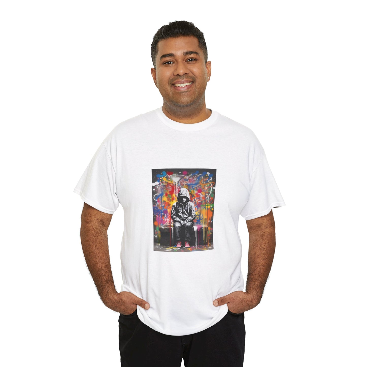 Vibrant Urban Art Unisex Heavy Cotton Tee