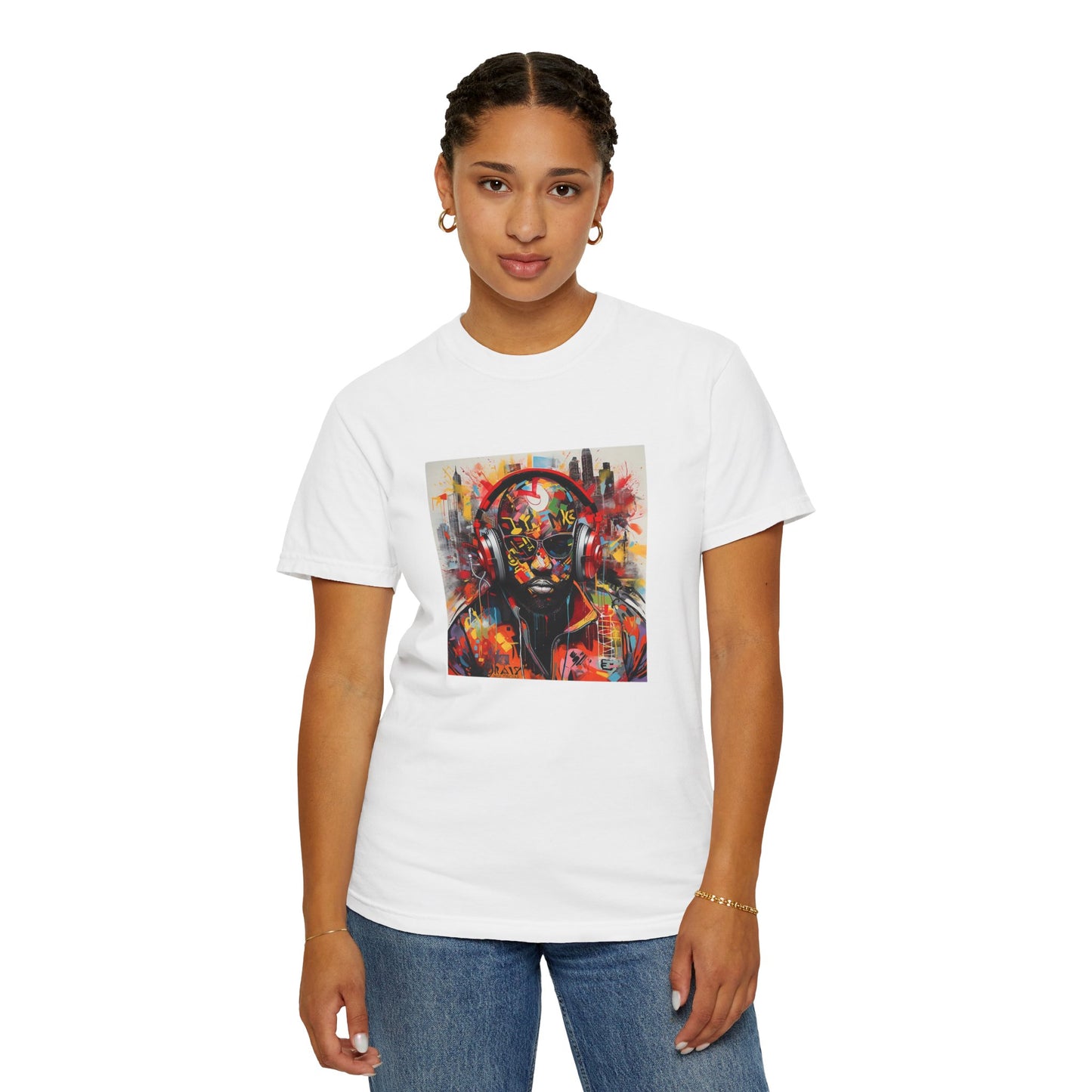 Vibrant Artistic Unisex T-Shirt - Music Vibes Graphic Tee