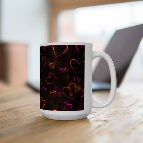 Romantic Heart-Themed Ceramic Mug - Perfect for Valentine's Day and Love Celebrations