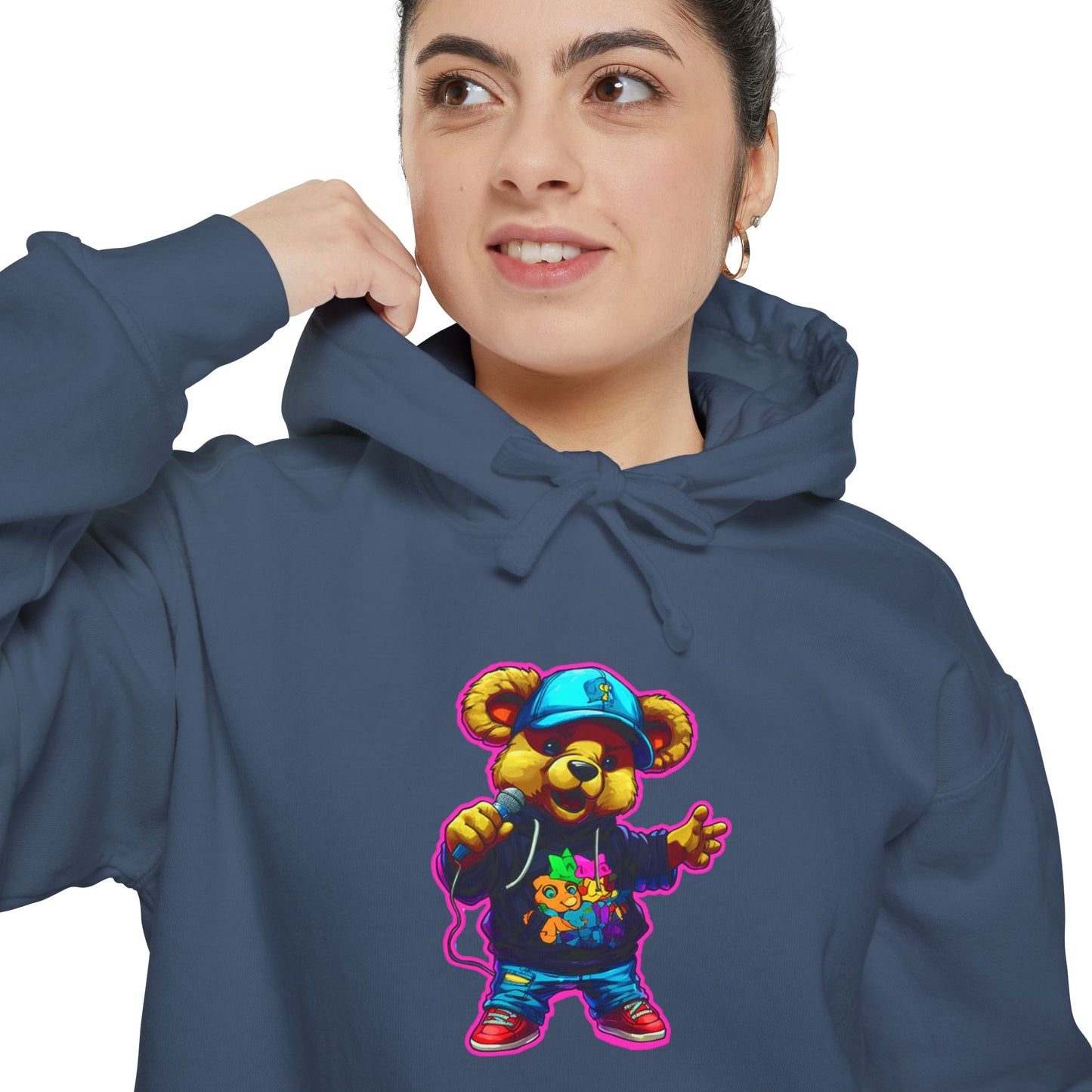 Colorful Bear Graphic Unisex Hoodie - Streetwear Style