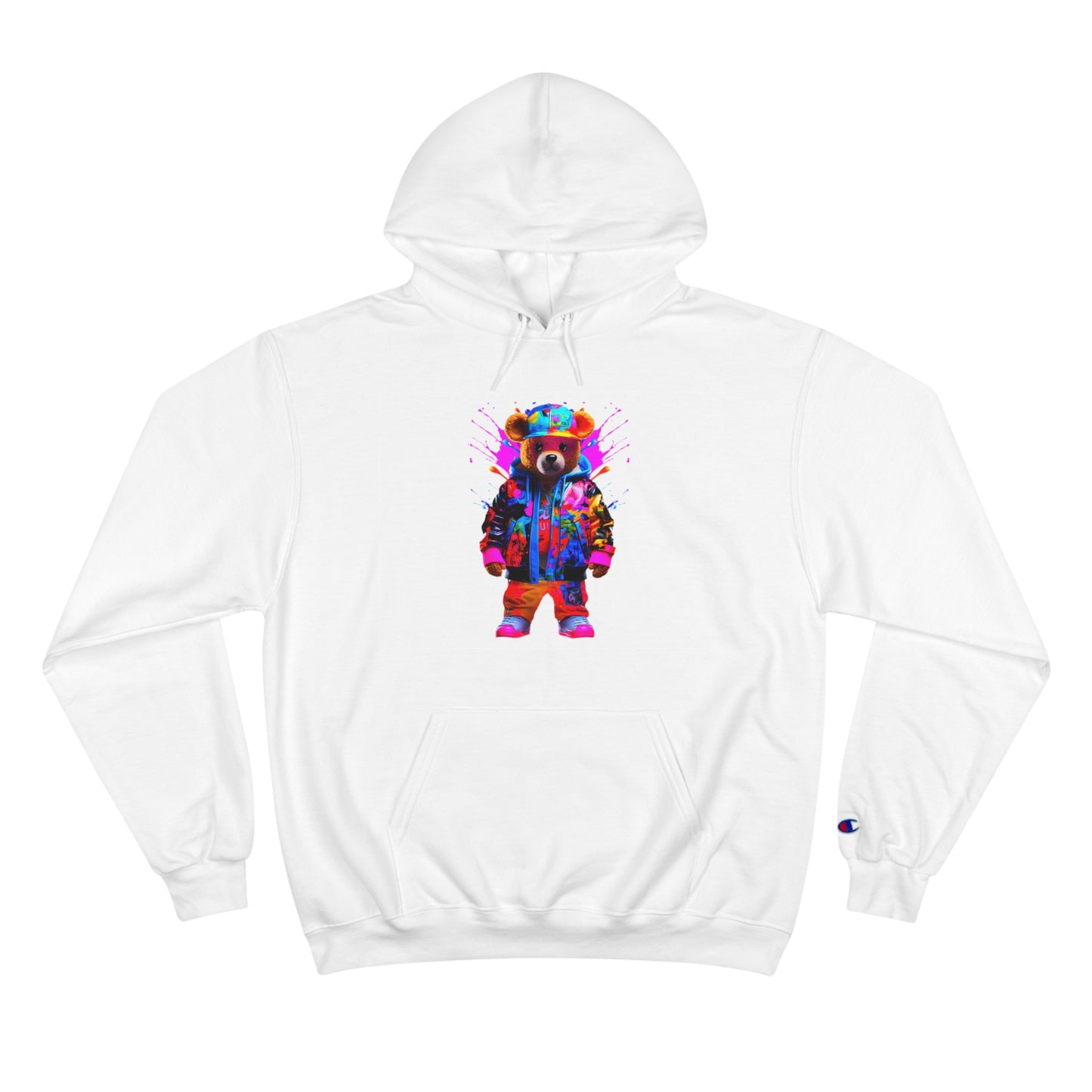 Colorful Bear Champion Hoodie for Kids - Fun and Playful Sweatshirt