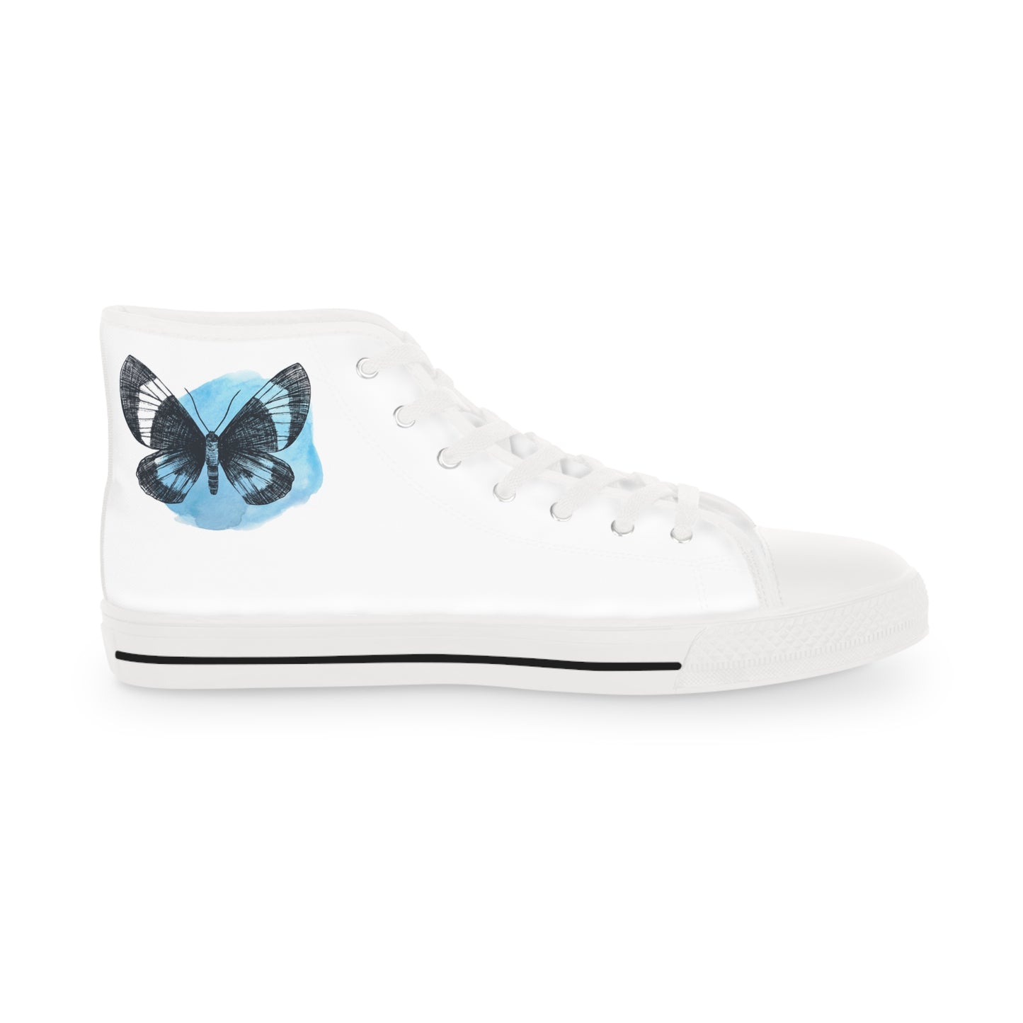 Artistic Butterfly High Top Sneakers for Men - Stylish and Comfortable Footwear