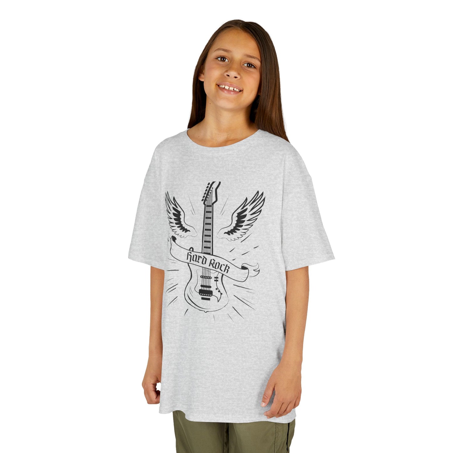 Kids Rock Guitar T-Shirt - Cool Heavy Cotton Tee for Young Music Lovers