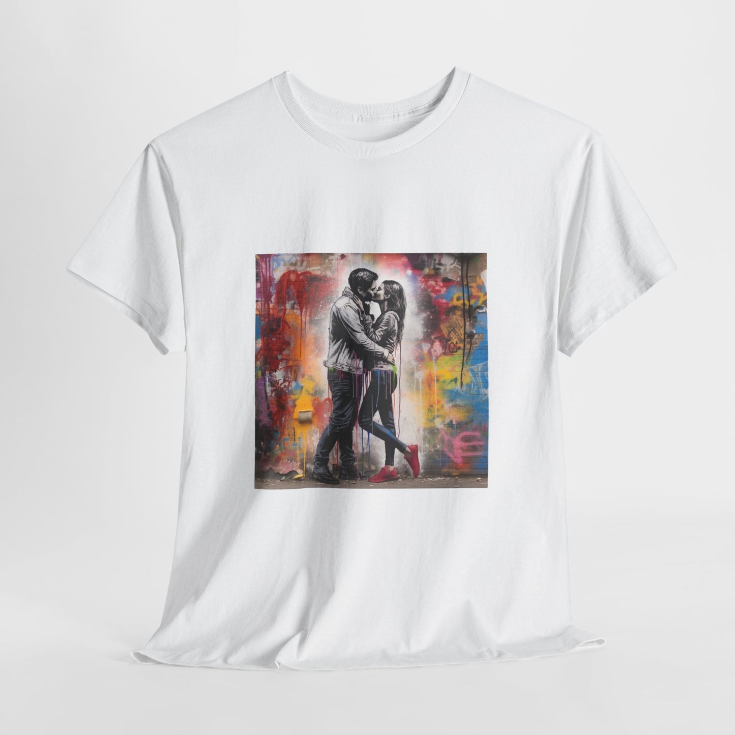 Love in Color Unisex Heavy Cotton Tee - Modern Art Graphic T-Shirt