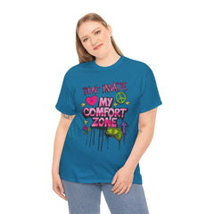 Don't Invade My Comfort Zone Unisex Heavy Cotton Tee - Fun and Edgy Graphic T-Shirt for Self-Expression