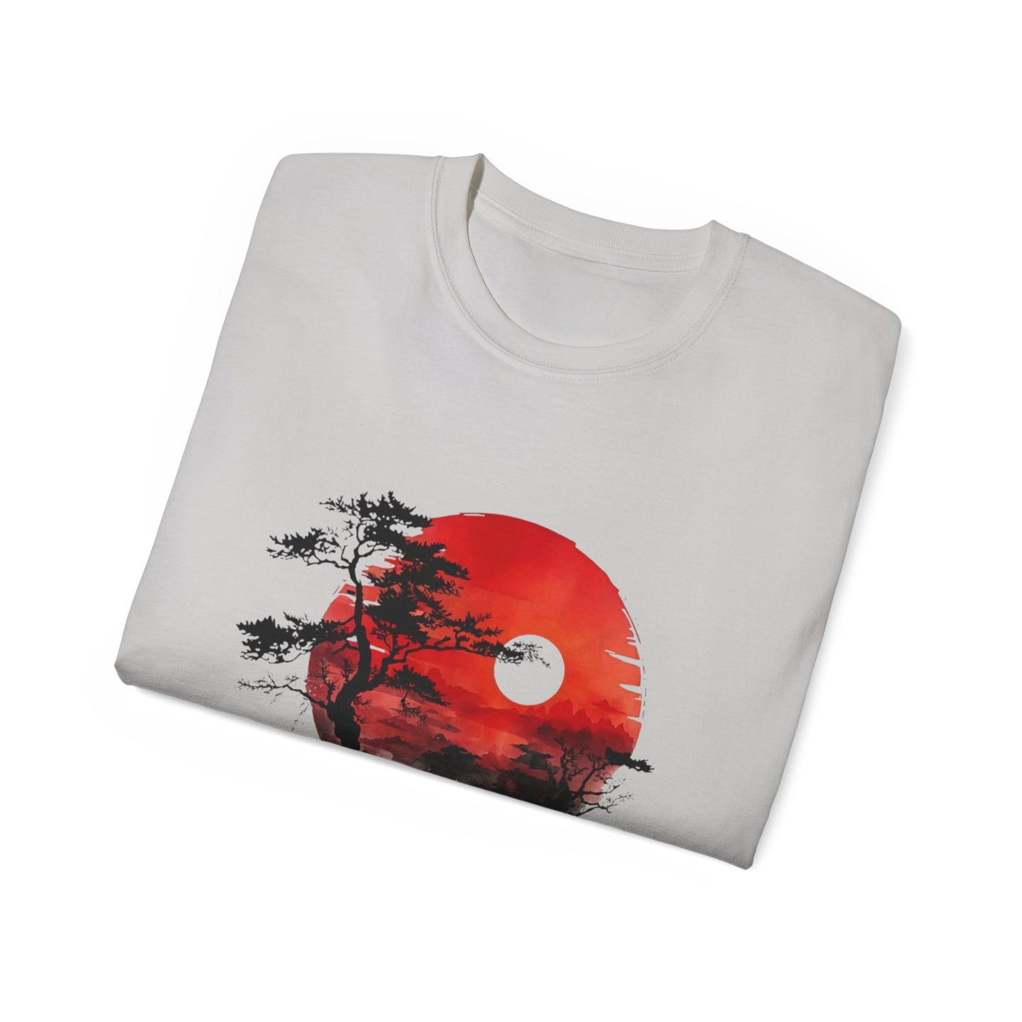 Zen Sunset Unisex Ultra Cotton Tee - Relaxing Nature Inspired Design