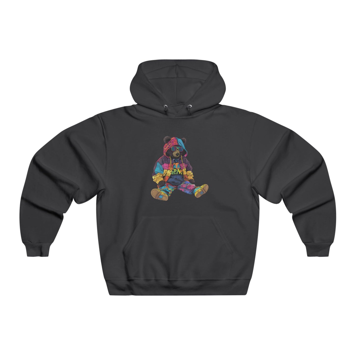 Colorful Bear Graphic Hoodie for Men - Cozy & Stylish Sweatshirt