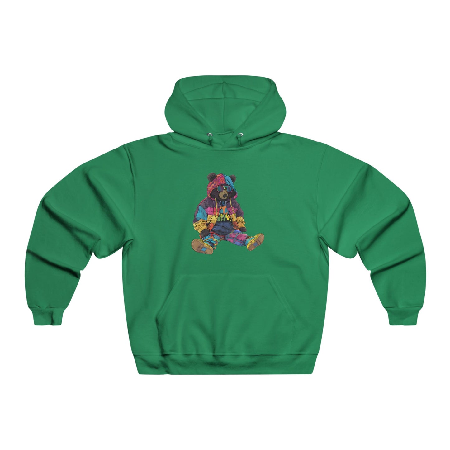 Colorful Bear Graphic Hoodie for Men - Cozy & Stylish Sweatshirt