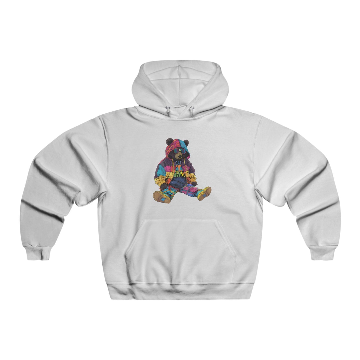 Colorful Bear Graphic Hoodie for Men - Cozy & Stylish Sweatshirt