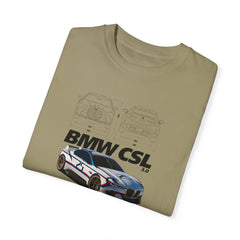 BMW CSL Unisex Garment-Dyed T-Shirt | Car Enthusiast Apparel