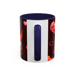 Valentine's Gnome Coffee Mug - Cute 11oz & 15oz Accent Mug with Hearts