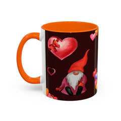 Valentine's Gnome Coffee Mug - Cute 11oz & 15oz Accent Mug with Hearts