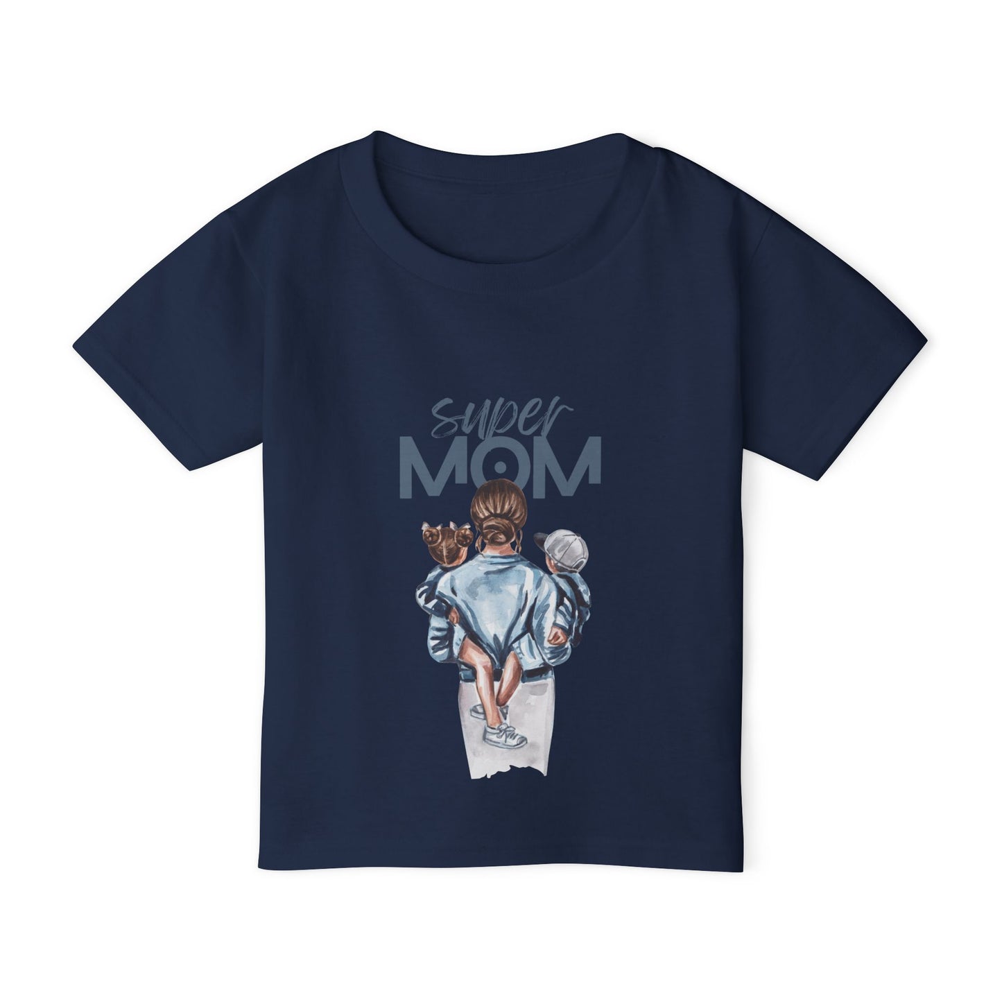 Super Mom Toddler T-Shirt - Cute & Comfy Heavy Cotton Tee for Little Ones