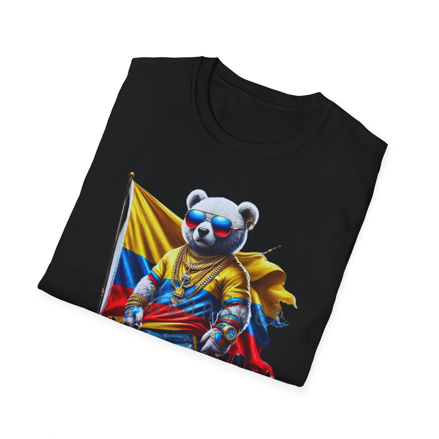 Colombian Panda Graphic T-Shirt - Unisex Softstyle Tee