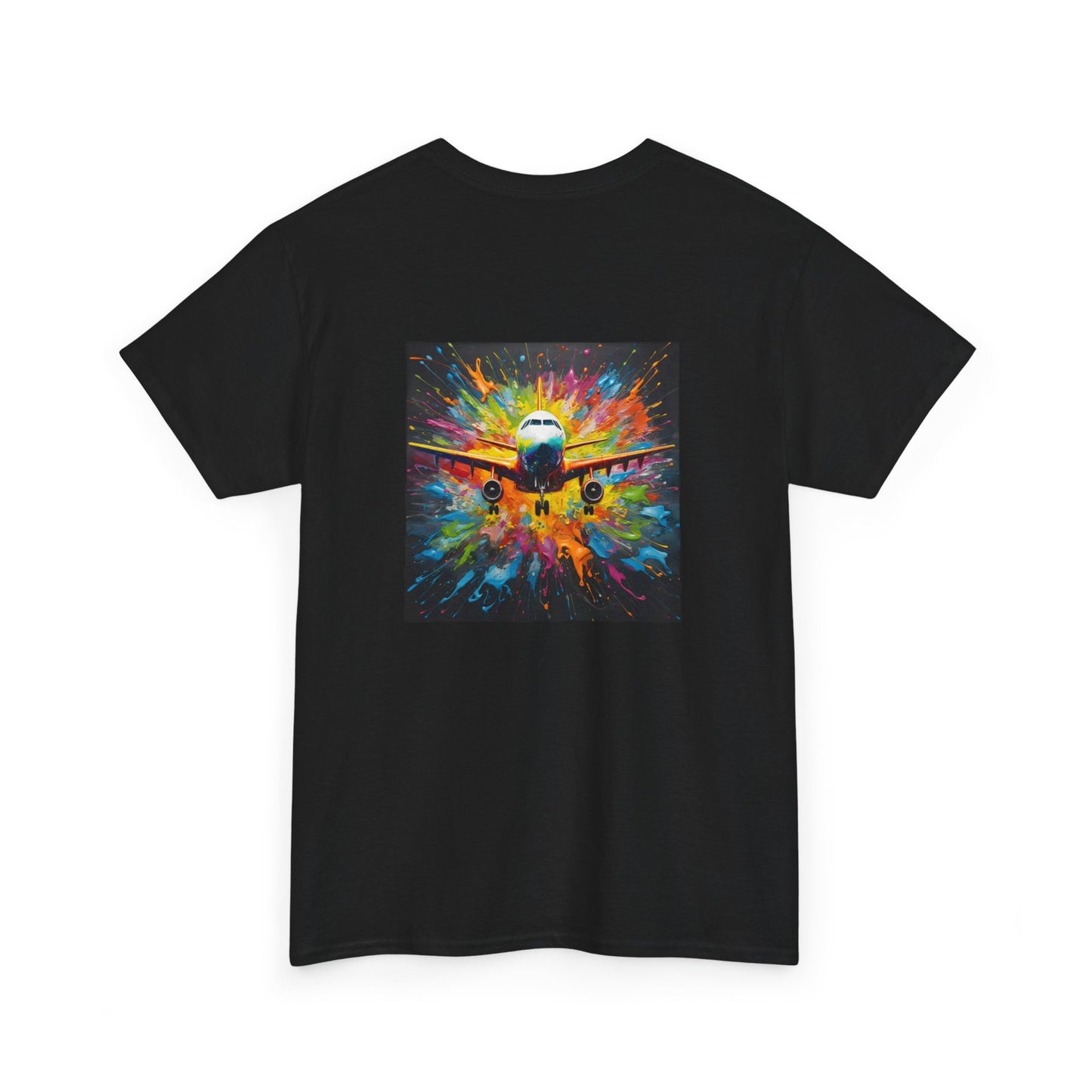 Vibrant Unisex Heavy Cotton Tee - Colorful Music & Travel Art