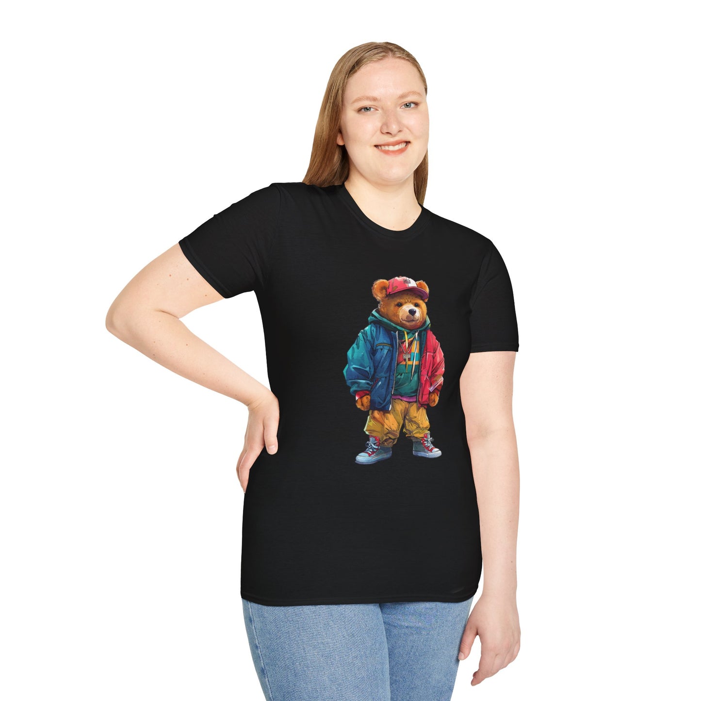 Vintage Vibe Bear Graphic Unisex Softstyle T-Shirt