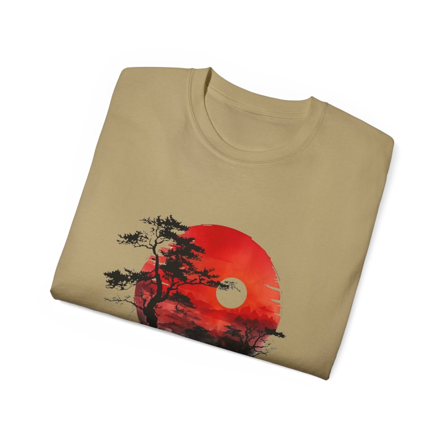 Zen Sunset Unisex Ultra Cotton Tee - Relaxing Nature Inspired Design