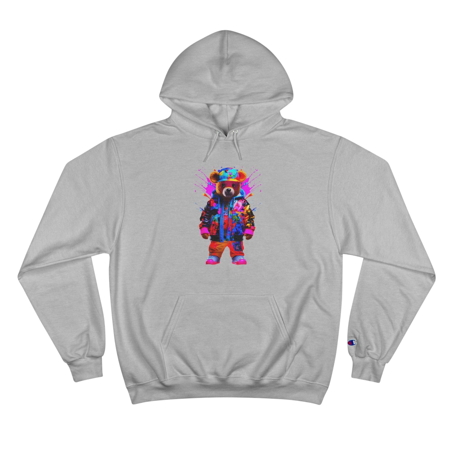 Colorful Bear Champion Hoodie for Kids - Fun and Playful Sweatshirt