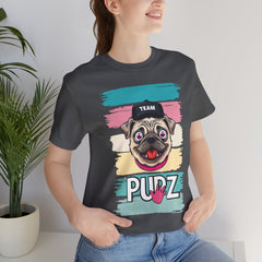 Funny Pug Team Tee - Unisex Short Sleeve Jersey T-Shirt