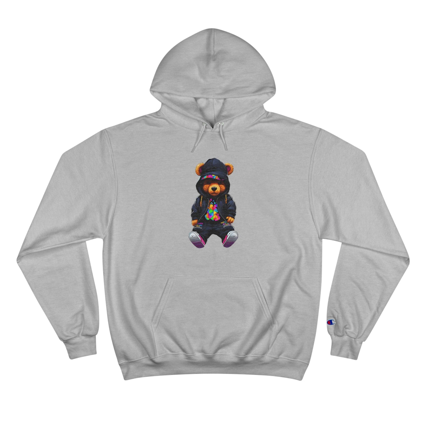 Cute Teddy Bear Champion Hoodie - Cozy Streetwear for Kids and Teens